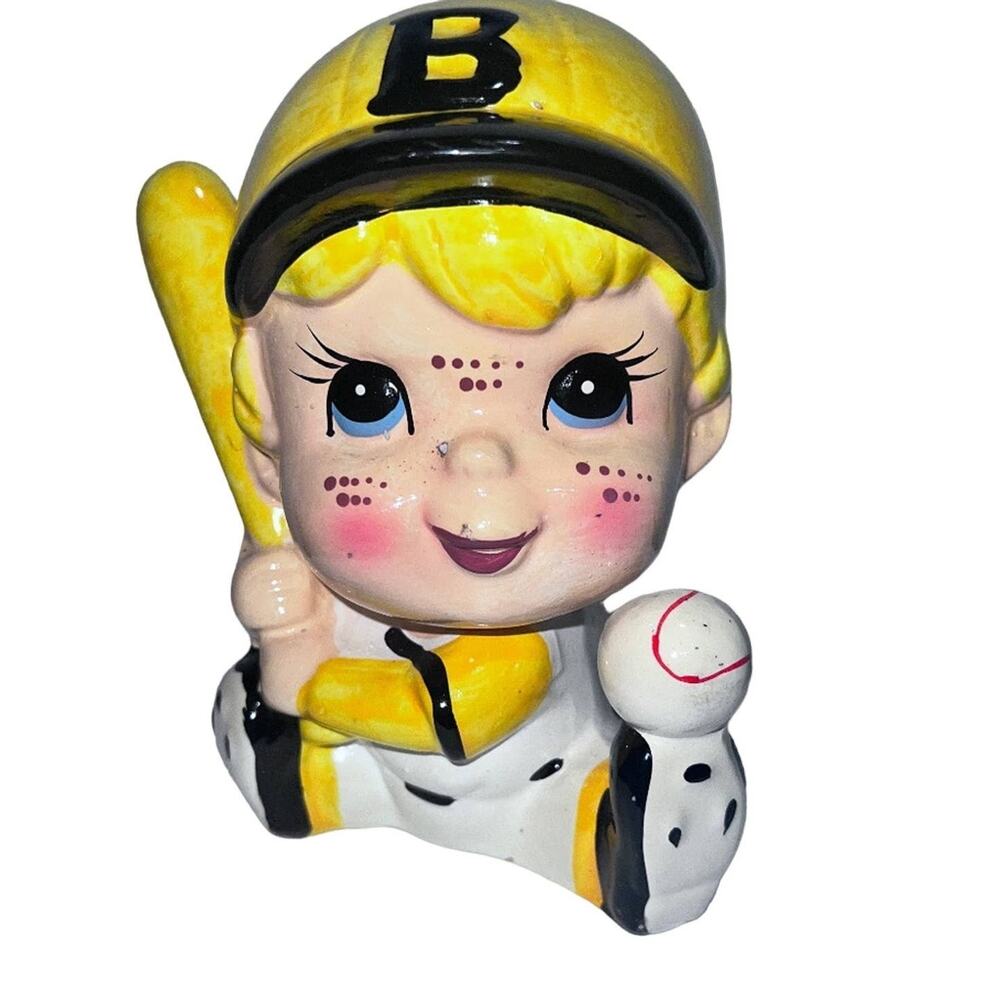 My Little League Rubens Originals Boy Baseball Player Vase Planter - Vintage